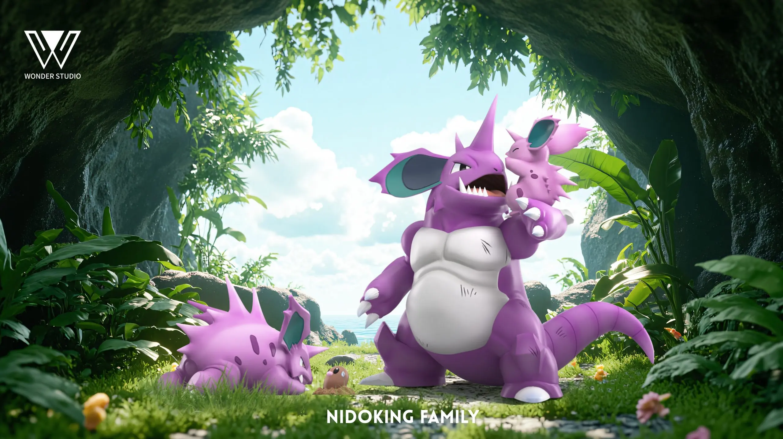 Wonder Studio – Pokémon Nidoking Evolution Set