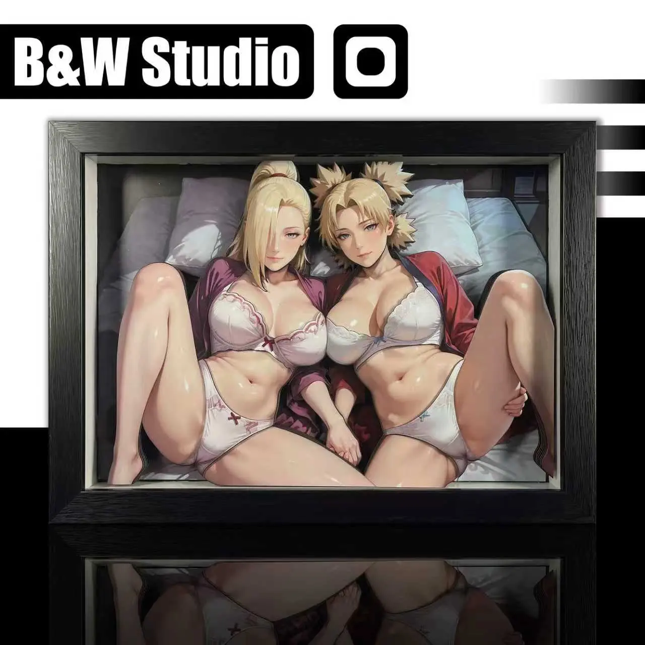 B&W Studio – Naruto Ino & Temari 3D Decorative Painting