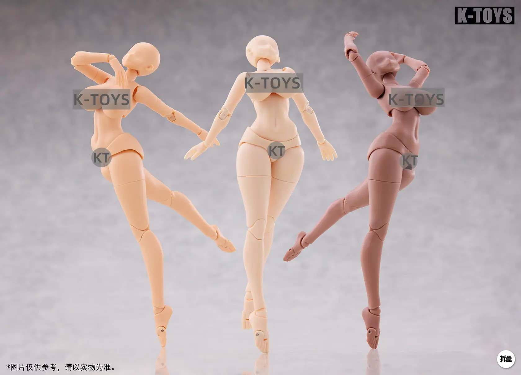 K Toys – 1/12 Japanese Manga-Style Busty Female Figure KT02 A/B/C (Licensed)