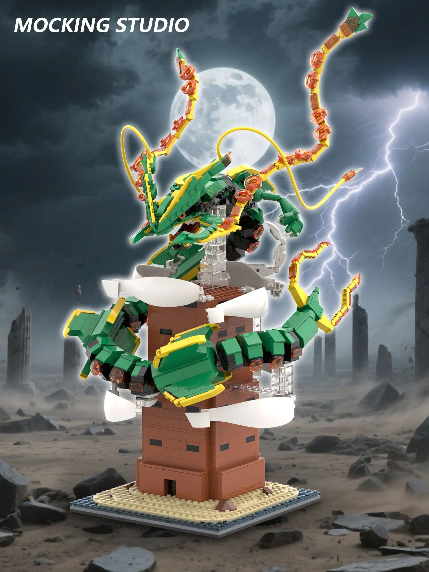MOCKING Studio – Pokémon Mega Rayquaza Building Blocks