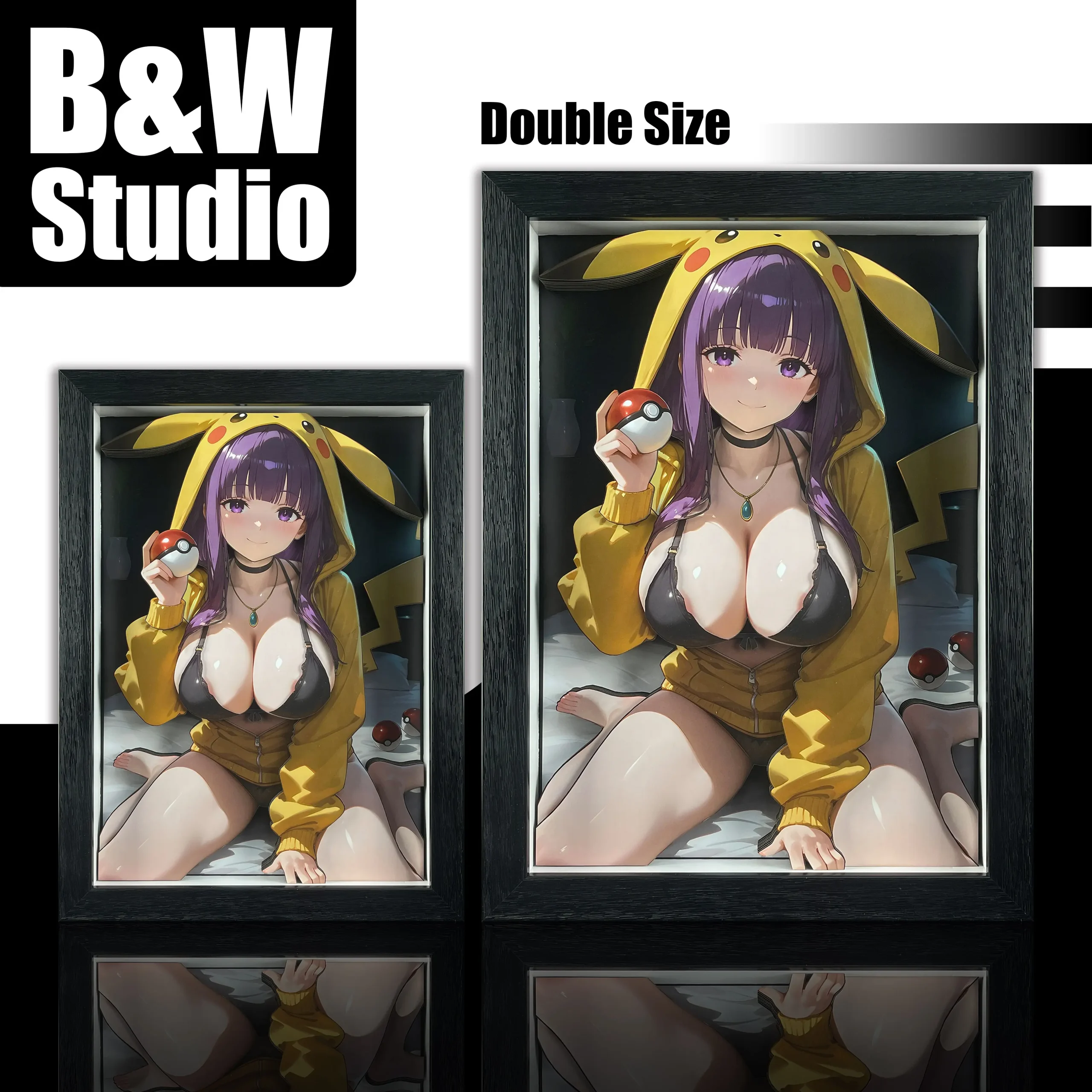 B&W Studio – Frieren: Beyond Journey’s End Pikachu Girls Series Decorative Painting #6 Fern 3D Decorative Painting