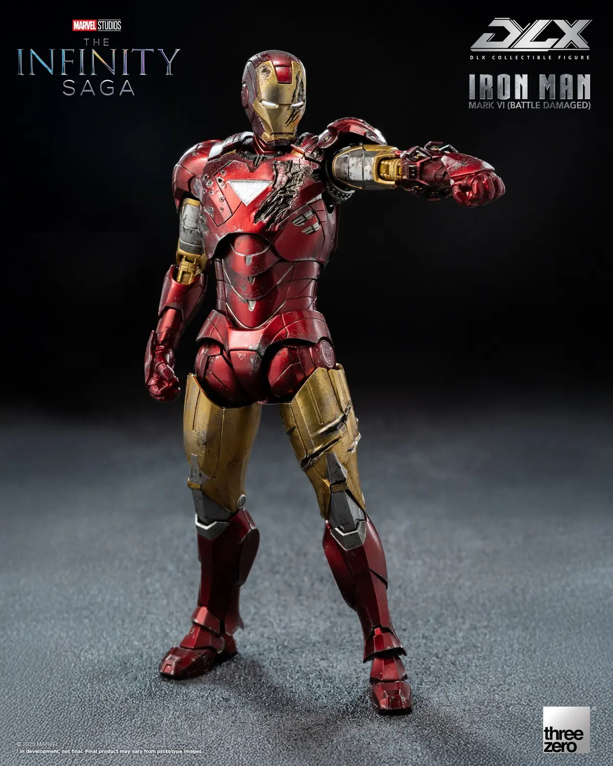 Threezero – Marvel Studios: The Infinity Saga DLX Iron Man Mark 6 Battle Damaged Version 3Z09180C0 (Licensed)