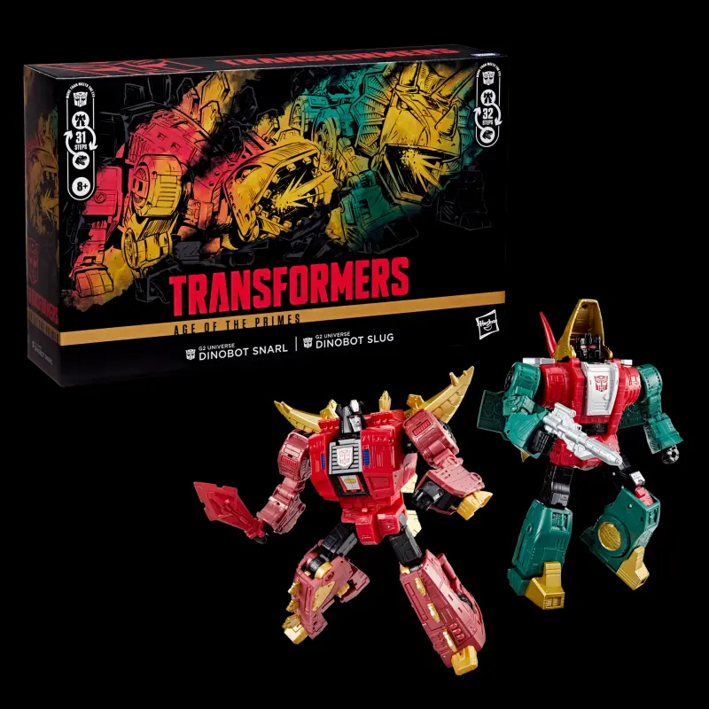 Hasbro Studio – Transformers Age of the Primes Leader Class – G2 Universe SNARL and SLUG (Licensed)
