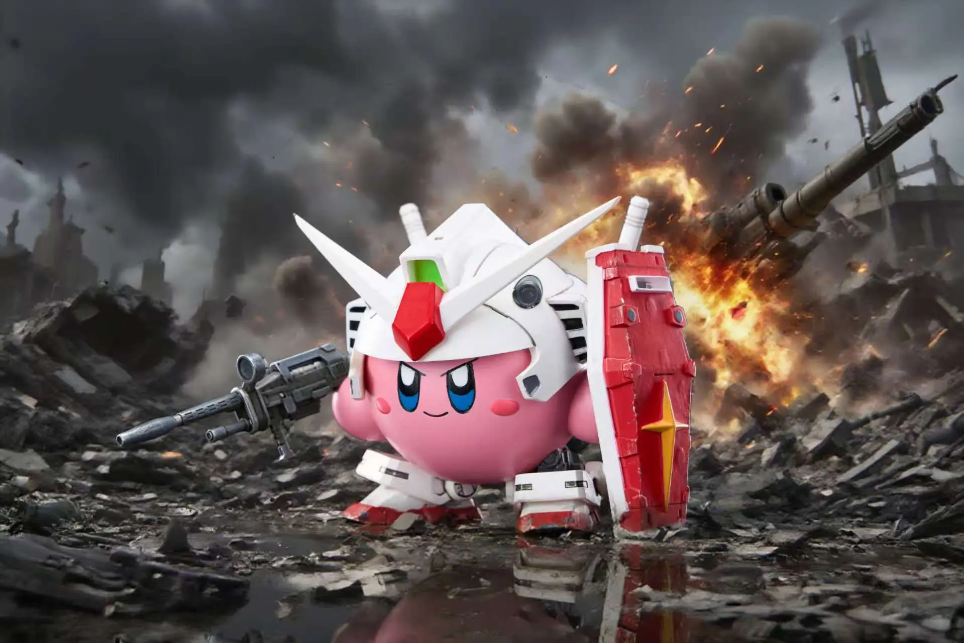 EX Studio – Kirby Kirby Cosplaying as Gundam