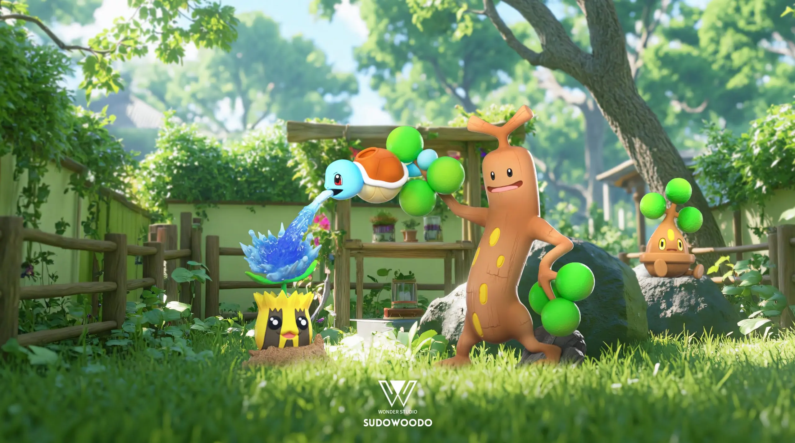 Wonder Studio – Pokémon Sunflora & Sudowoodo