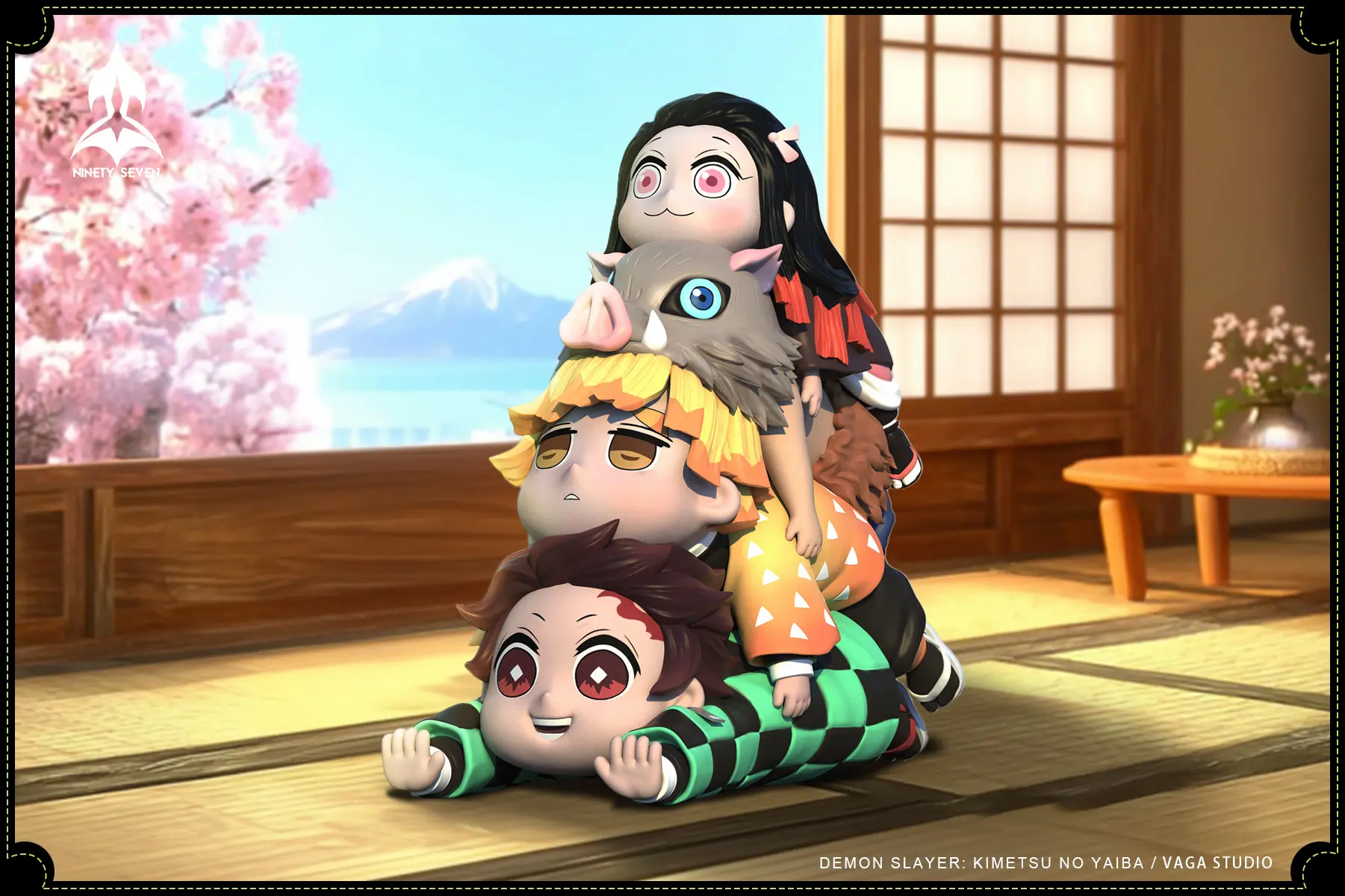 NINETY SEVEN Studio – Demon Slayer Stacking Figures Tanjiro & Nezuko & Zenitsu & Inosuke