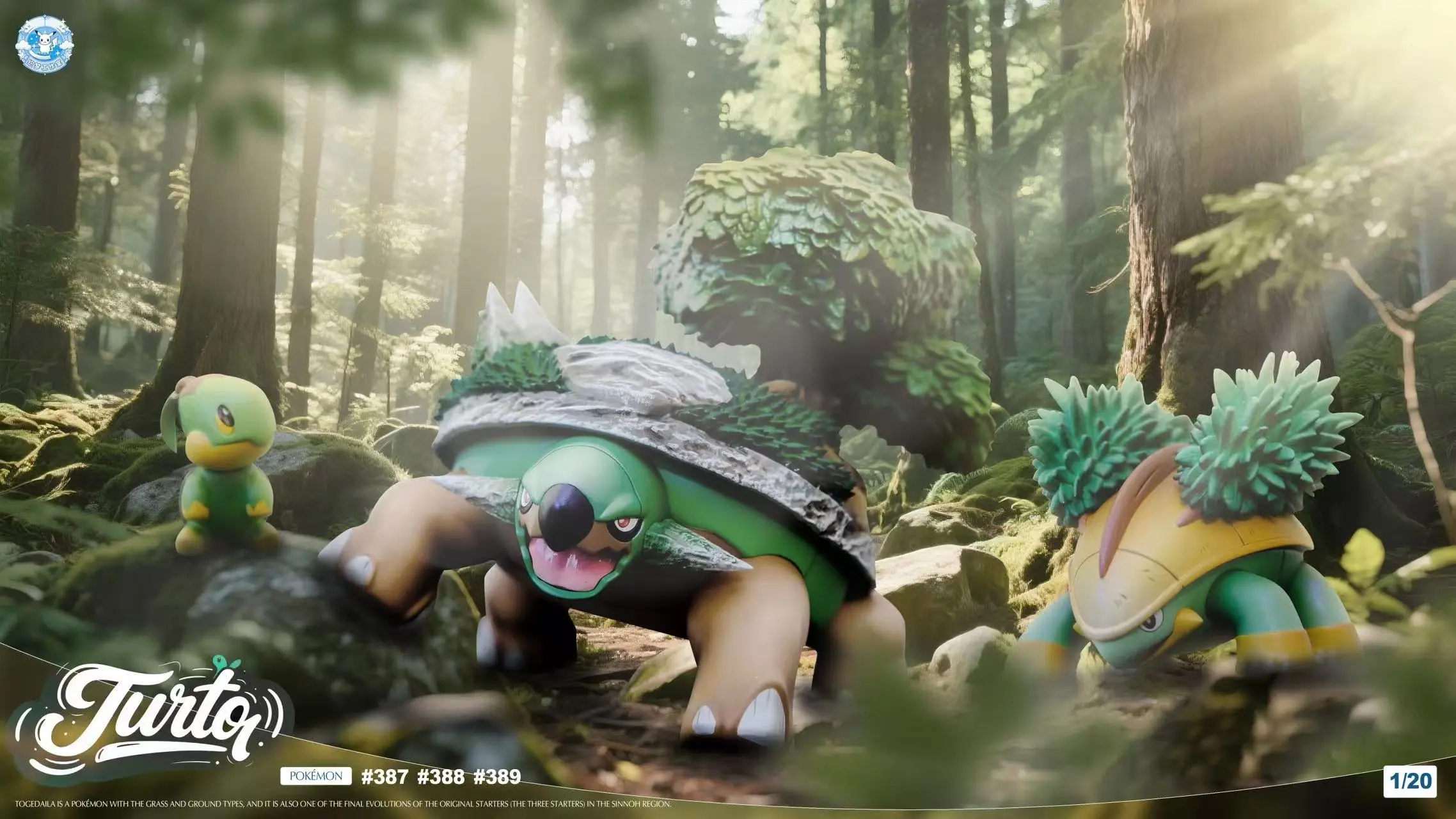 Zm Studio – Pokémon Torterra Evolution Set