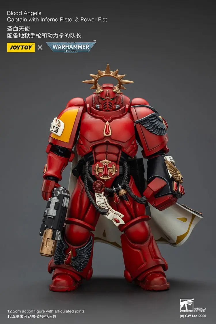 JOYTOY – Blood Angels Captain with Inferno Pistol & Power Fist JT01796 (Licensed)