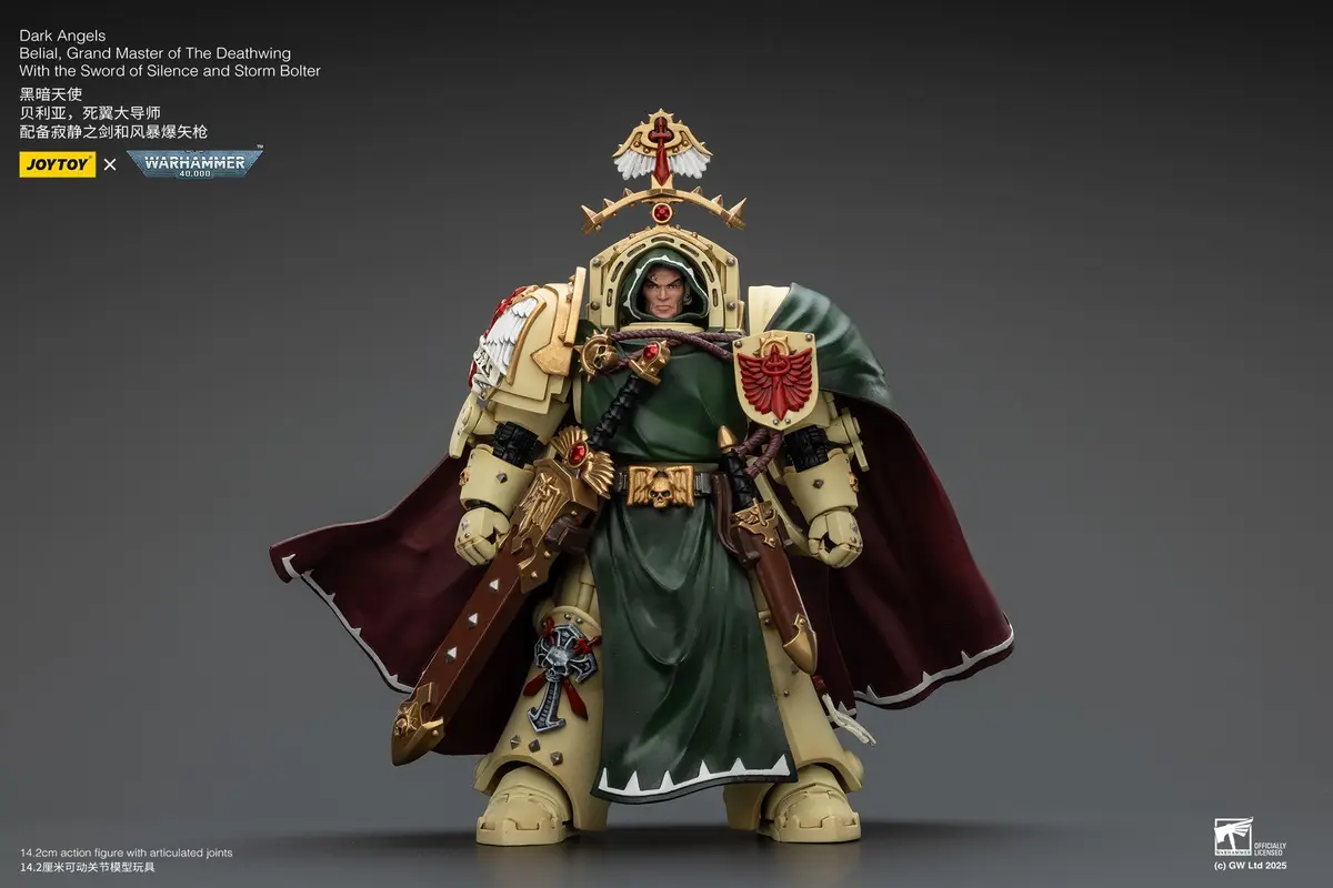 JOYTOY – Dark Angels Belial, Grand Master of The Deathwing With the Sword of Silence and Storm Bolter (Licensed)