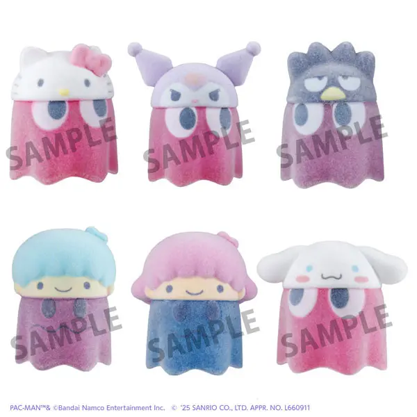 MegaHouse – Pac-Man x Sanrio Characters Chibi Collect Figure Vol.2 Flocky ver. 6Pack BOX (Licensed)