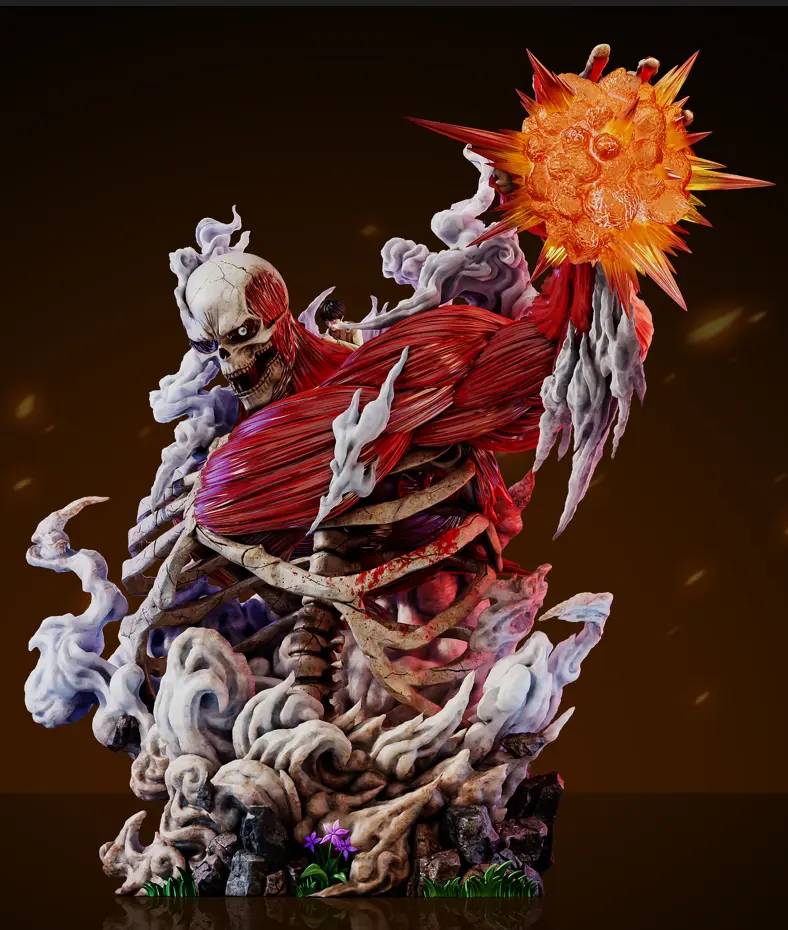 AZ Studio – Attack on Titan Where the Left Hand Goes: Eren & Skeleton Attack Titan