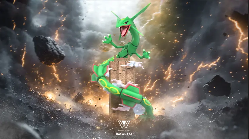 Wonder Studio – Pokémon Hoenn Region Super-ancient Pokémon Rayquaza