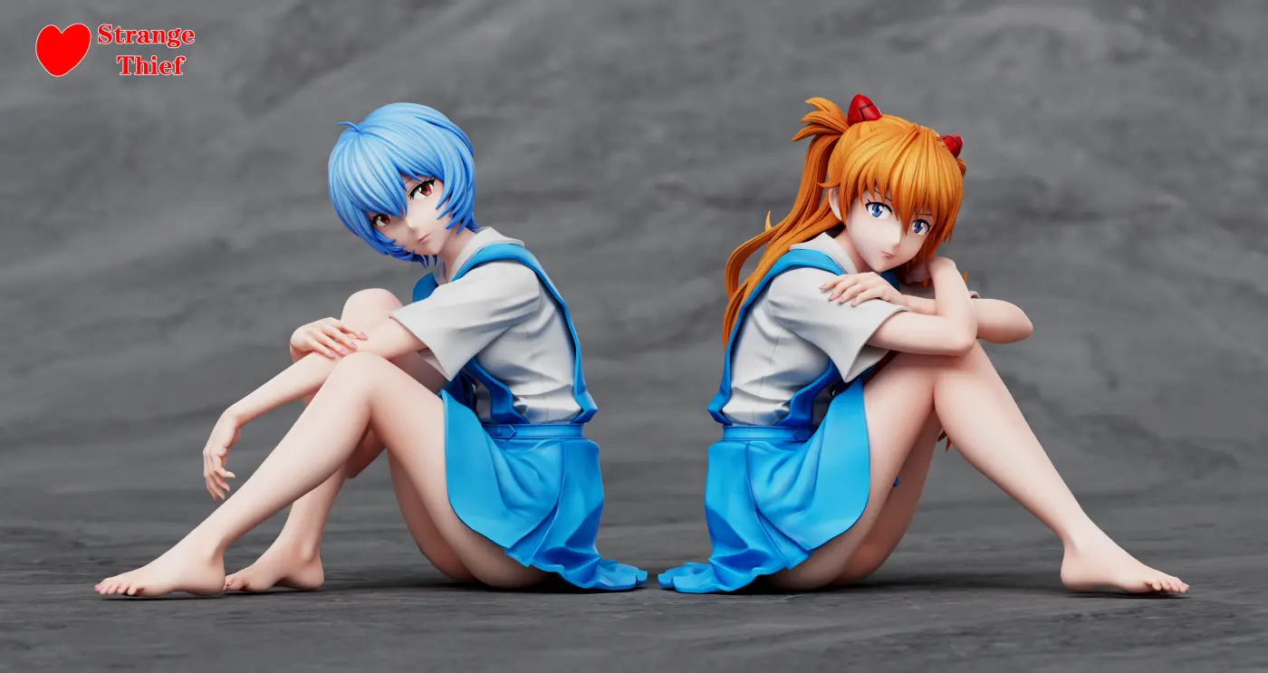 Strange Thief Studio – Neon Genesis Evangelion School Uniform Asuka & School Uniform Rei Ayanami