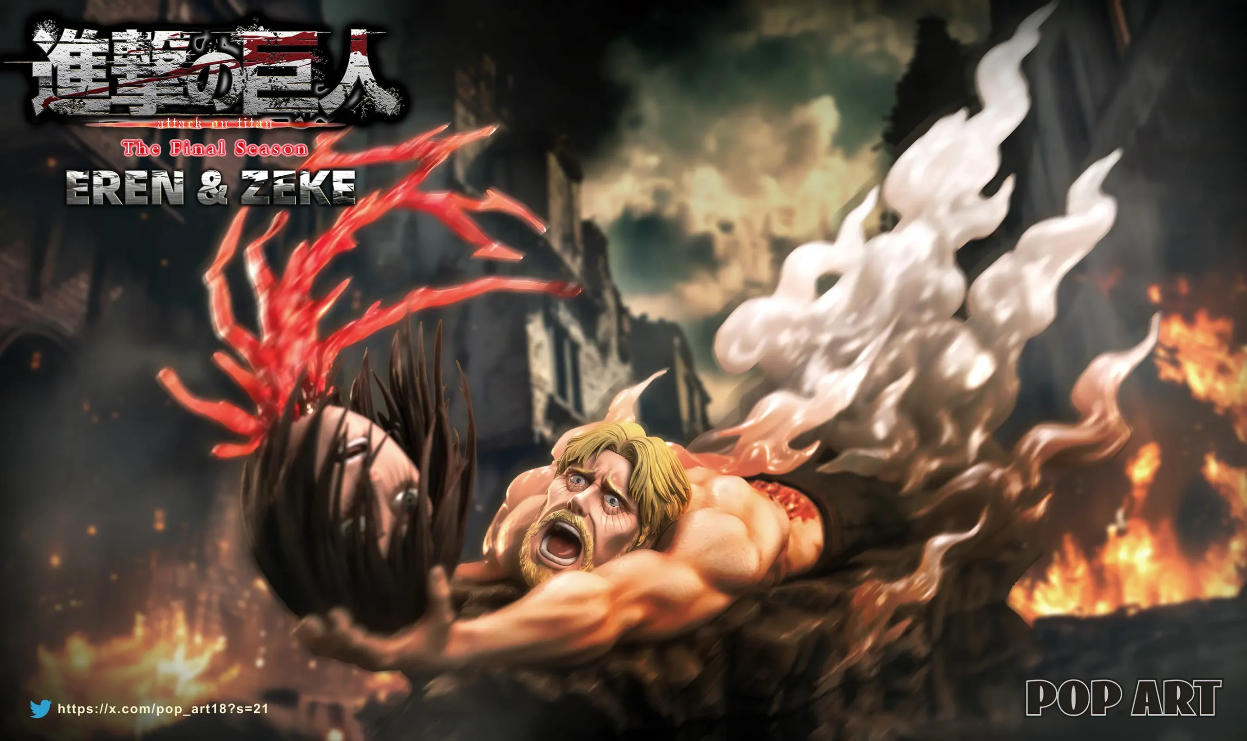 POP.ART Studio – Attack on Titan Catch The Head Eren & Zeke
